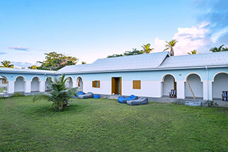 Court yard - The Astove Coral House - Astove Atoll - Seychelles Dive Resort