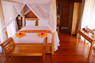 Bungalow interior - Bastianos Bangka Resort - Indonesia Dive Resort