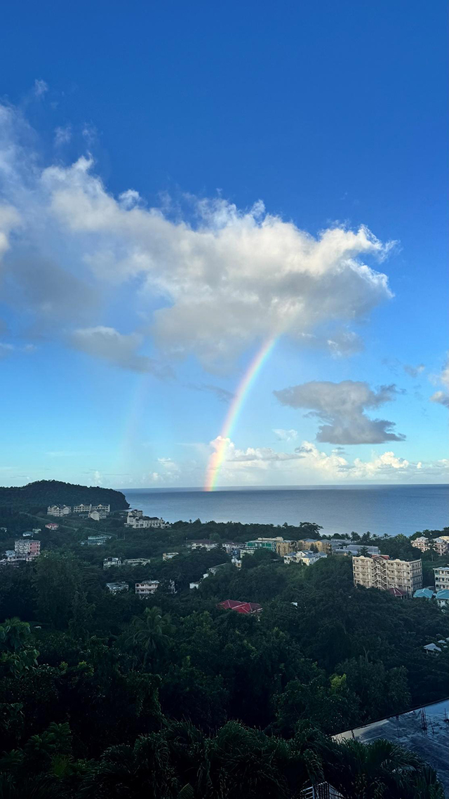 double rainbow morning