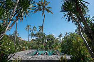 Divers in a swimming pool - Lotus Bungalows  - Indonesia Dive Resorts