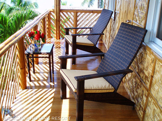 Cottage patio - Magic Island Dive Resort - Philippines Dive Resorts