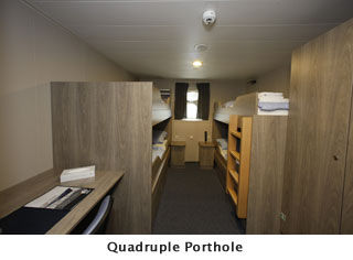 M/V Plancius Quadruple Porthole Cabin - Arctic, Antarctic Liveaboards - Dive Discovery