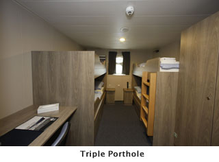 M/V Plancius Triple Porthole Cabin - Arctic, Antarctic Liveaboards - Dive Discovery