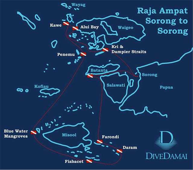 Dive Raja Ampat Map