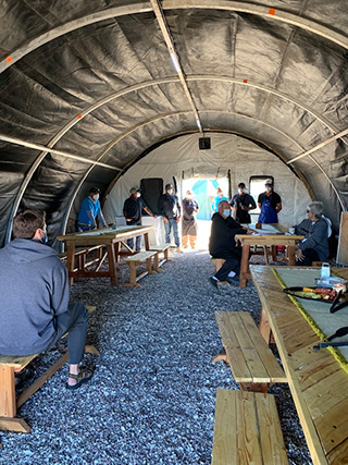 Main tent - Whale watching at at San Ignacio Lagoon