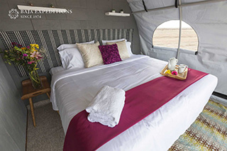 Tent interior - San Ignacio Whale Watching