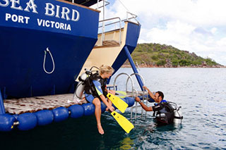 Dive deck - Sea Bird - Seychelles Liveaboard