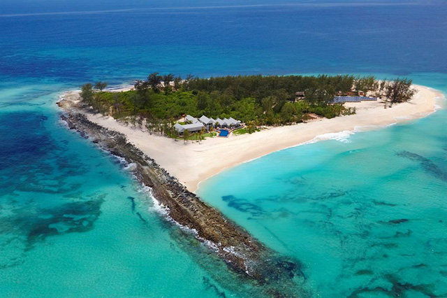 Arial view - Thanda Island - Tanzania Dive Resorts