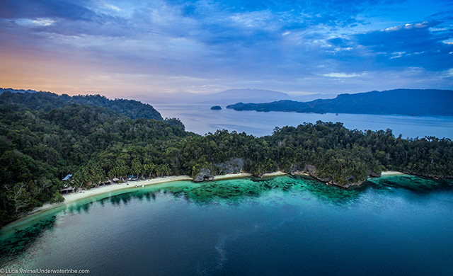 Aerial view of Triton Bay Divers - Indonesia Dive Resorts - Dive Discovery Indonesia