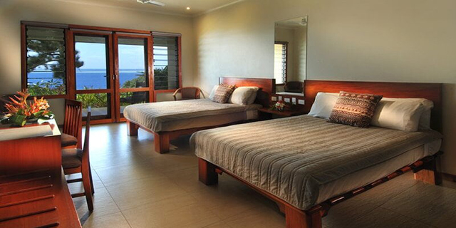 Bedroom - Deluxe Ocean View Room - Volivoli Beach Resort - Fiji Dive Resort