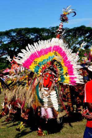 Watam village 'dragon dance', Sepik River Crocodile Festival