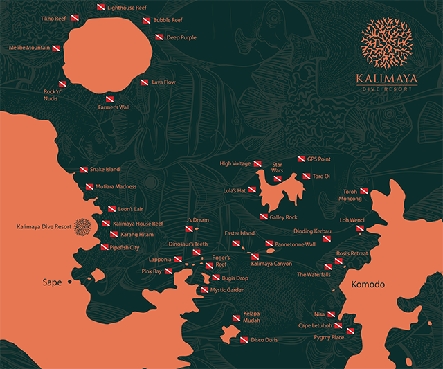 Dive map - Kalimaya Dive Resort