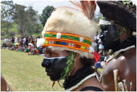 Above: Young Enga lady in traditional dress. Credit Pauline Riman