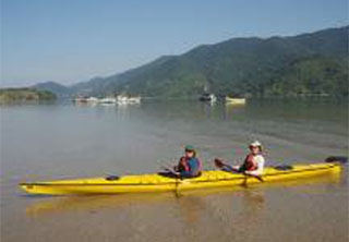 Kayaking in the Mamanguá Bay, Brazil