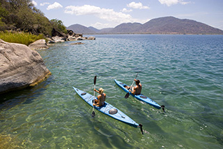 Kayaking in Lake Malawi - Mumbo Island Camp